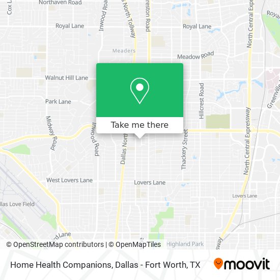 Home Health Companions map