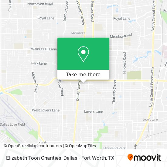 Elizabeth Toon Charities map