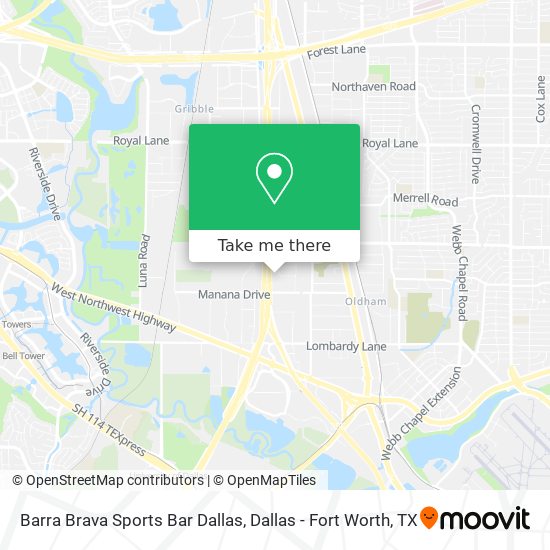 Barra Brava Sports Bar Dallas map