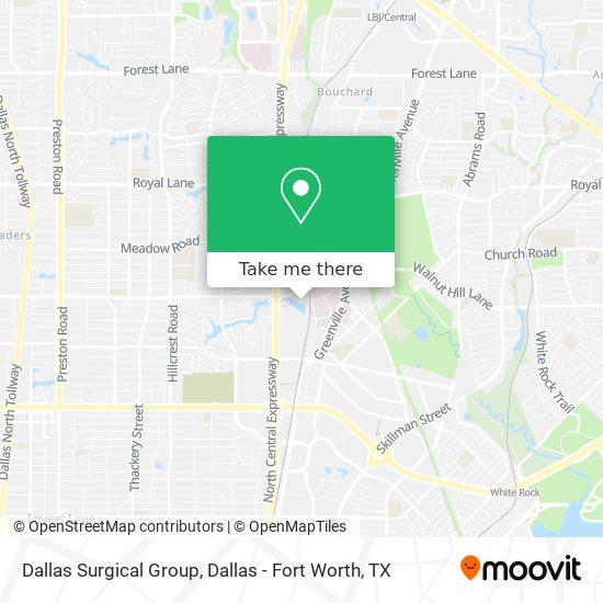 Dallas Surgical Group map