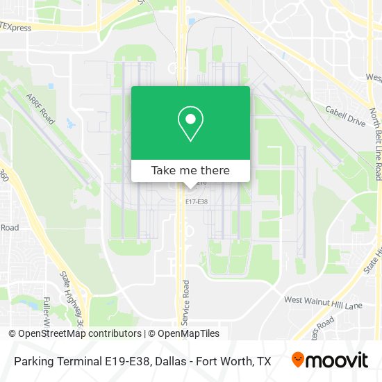 Parking Terminal E19-E38 map