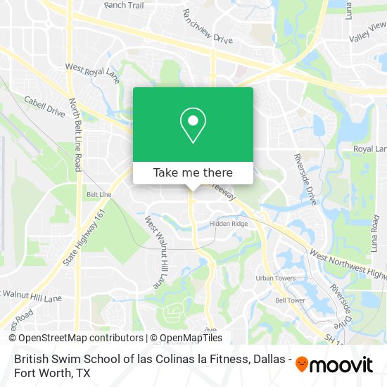 British Swim School of las Colinas la Fitness map