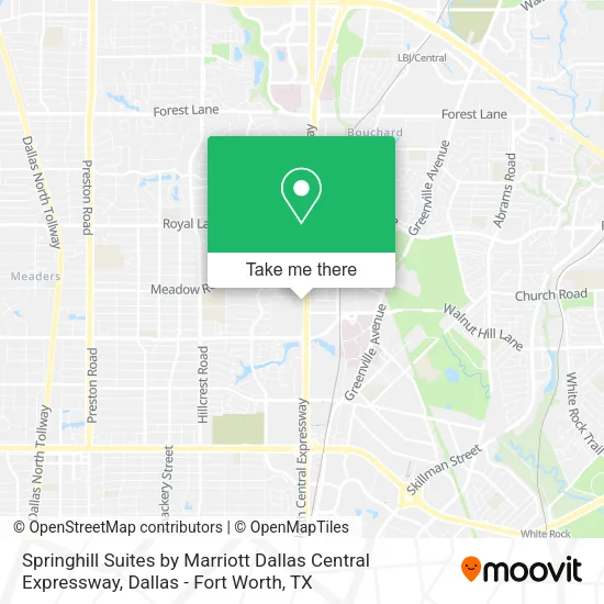 Springhill Suites by Marriott Dallas Central Expressway map