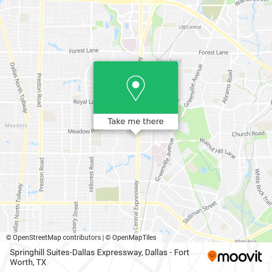 Springhill Suites-Dallas Expressway map
