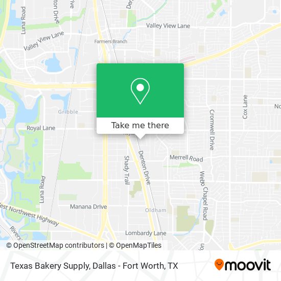 Mapa de Texas Bakery Supply