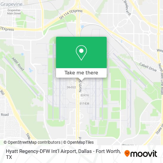 Hyatt Regency-DFW Int'l Airport map