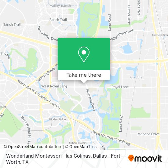 Wonderland Montessori - las Colinas map