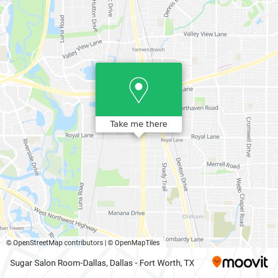 Sugar Salon Room-Dallas map