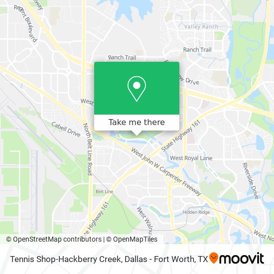 Mapa de Tennis Shop-Hackberry Creek