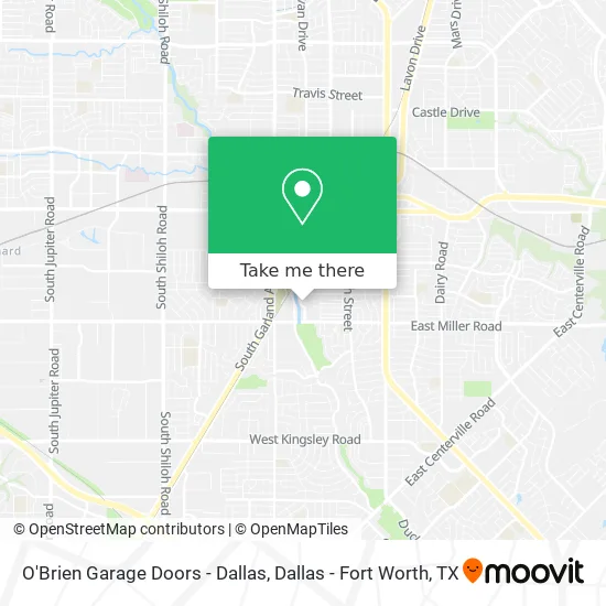 O'Brien Garage Doors - Dallas map