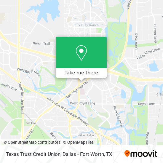 Texas Trust Credit Union map