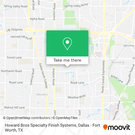 Howard Bros Specialty Finish Systems map