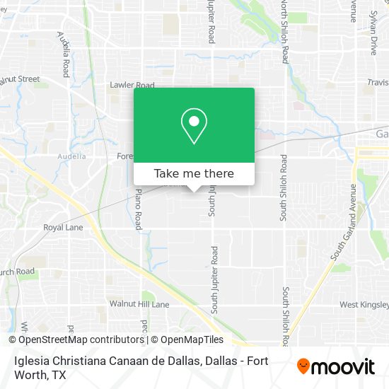Iglesia Christiana Canaan de Dallas map
