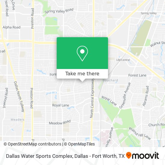 Mapa de Dallas Water Sports Complex