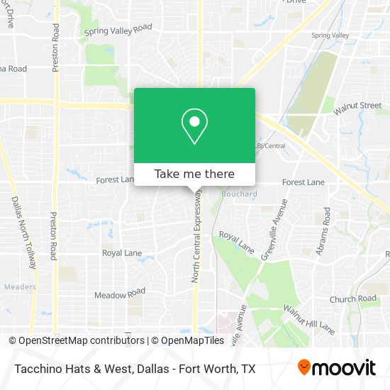Mapa de Tacchino Hats & West