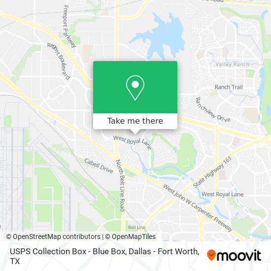 USPS Collection Box - Blue Box map