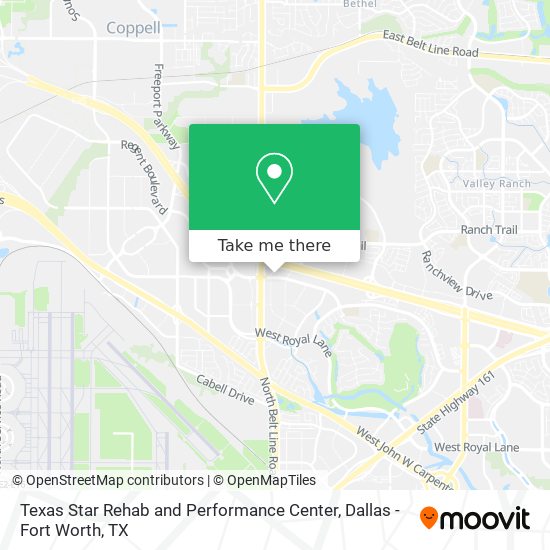 Texas Star Rehab and Performance Center map