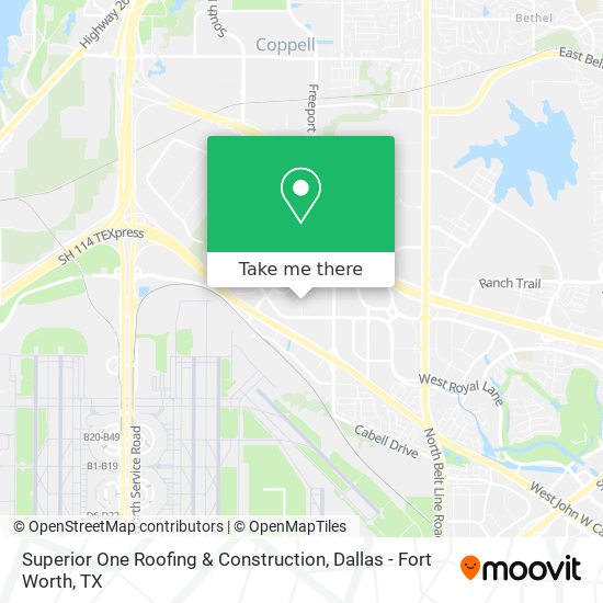 Superior One Roofing & Construction map