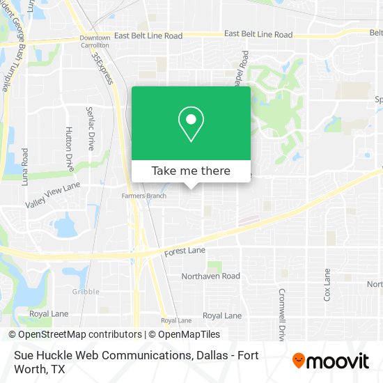 Sue Huckle Web Communications map