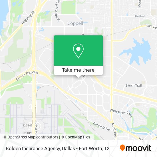 Mapa de Bolden Insurance Agency