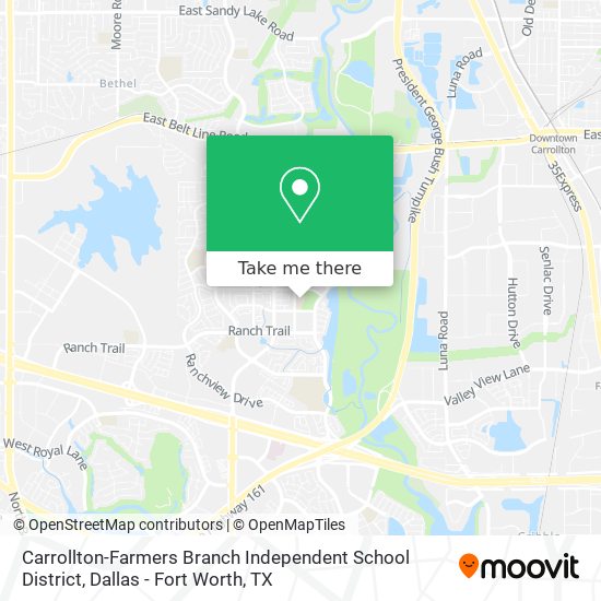 Carrollton-Farmers Branch Independent School District map