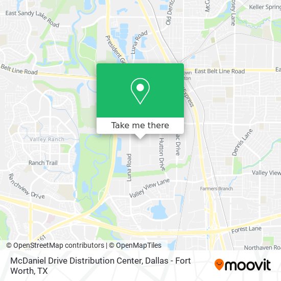 McDaniel Drive Distribution Center map