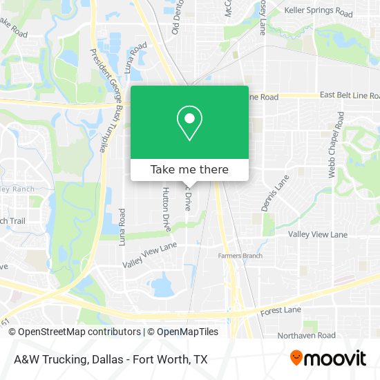 Mapa de A&W Trucking