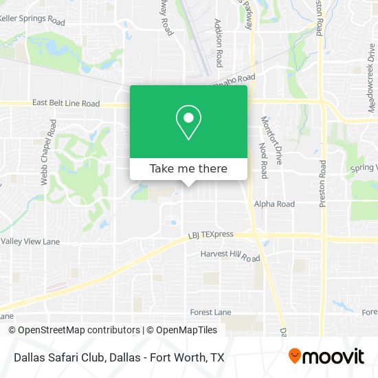 Mapa de Dallas Safari Club