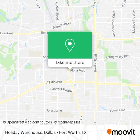 Holiday Warehouse map