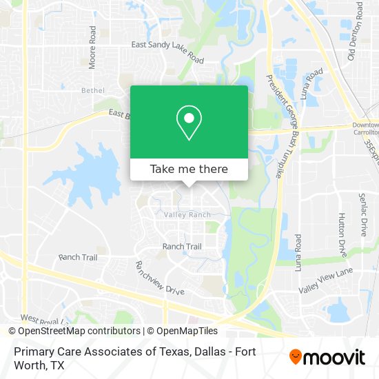 Primary Care Associates of Texas map