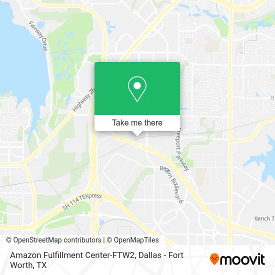 Amazon Fulfillment Center-FTW2 map