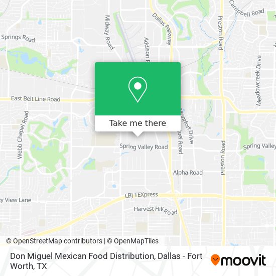 Don Miguel Mexican Food Distribution map
