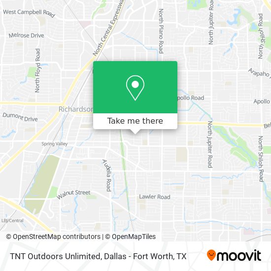 TNT Outdoors Unlimited map