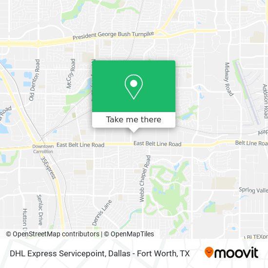 DHL Express Servicepoint map