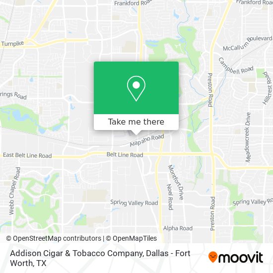 Mapa de Addison Cigar & Tobacco Company