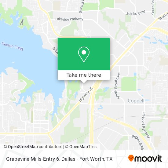 Mapa de Grapevine Mills-Entry 6