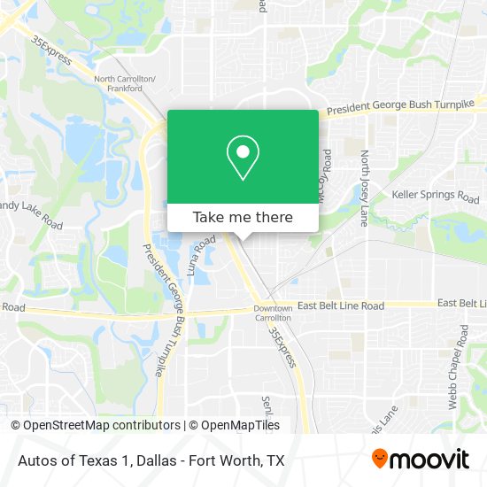 Mapa de Autos of Texas 1