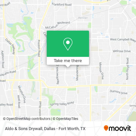 Aldo & Sons Drywall map