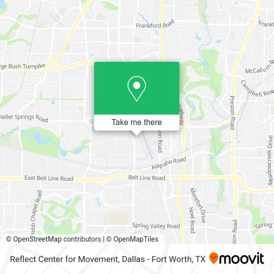 Reflect Center for Movement map