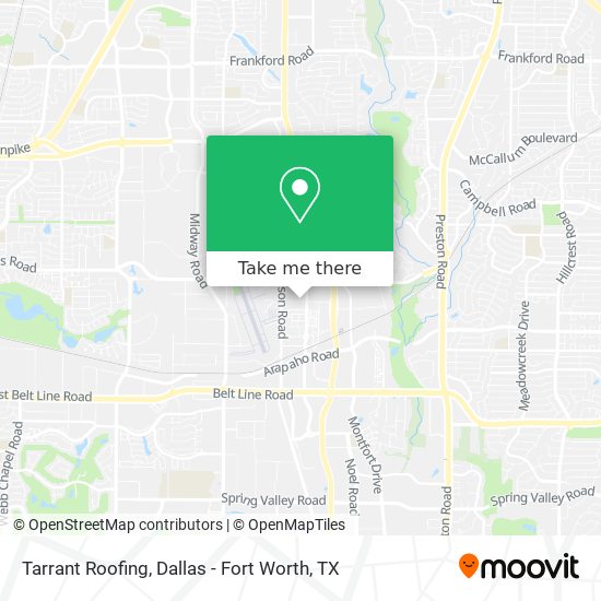 Tarrant Roofing map