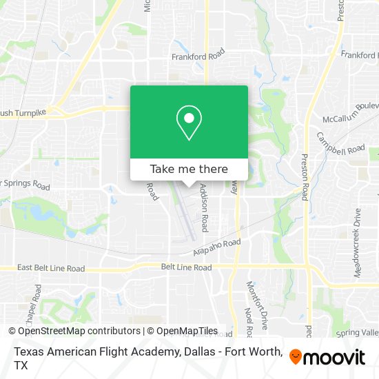 Texas American Flight Academy map