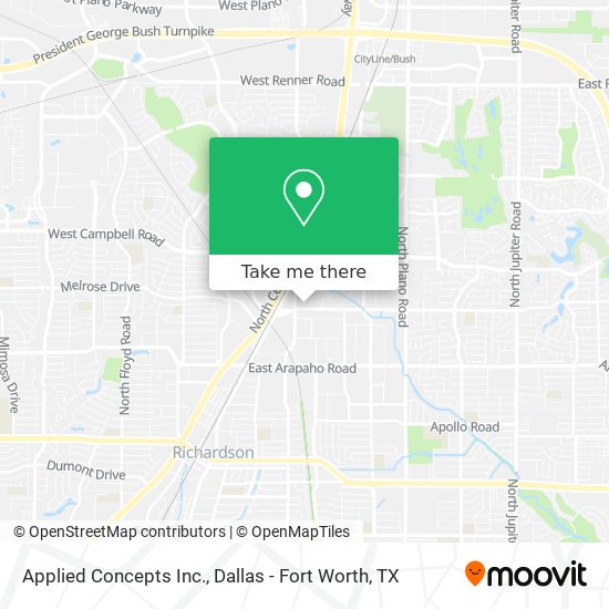 Mapa de Applied Concepts Inc.