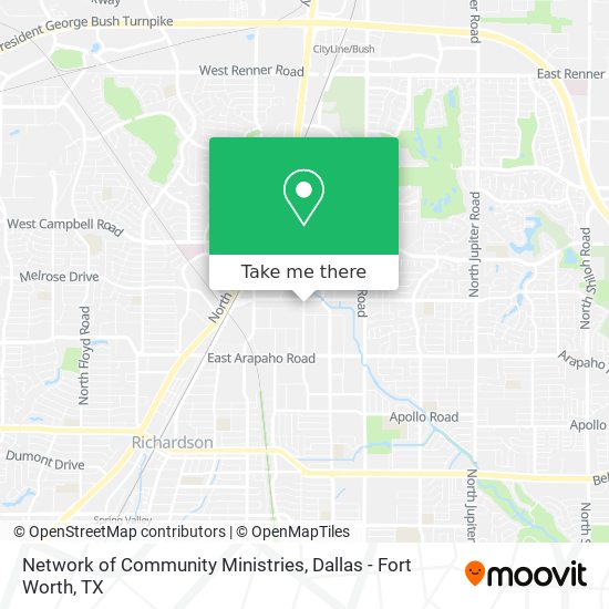 Network of Community Ministries map