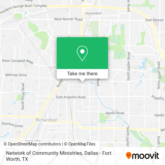 Network of Community Ministries map