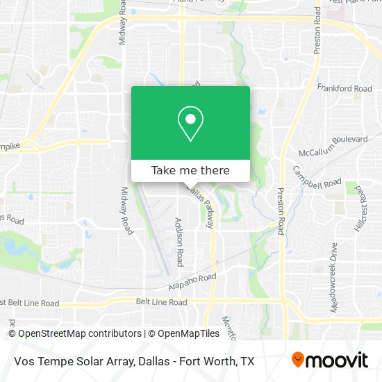 Vos Tempe Solar Array map