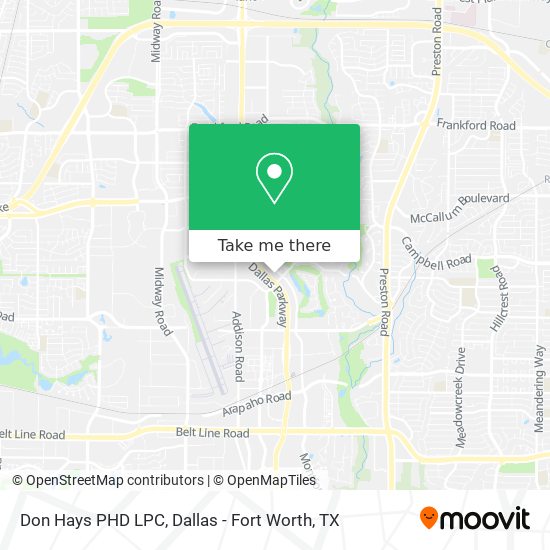 Don Hays PHD LPC map
