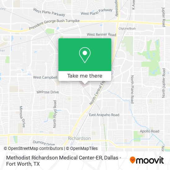 Methodist Richardson Medical Center-ER map