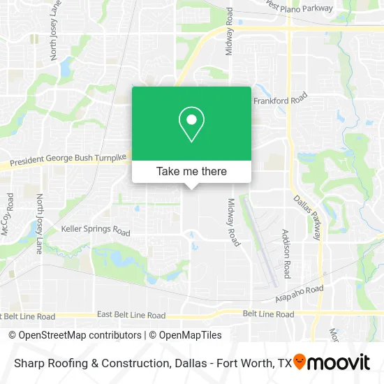 Sharp Roofing & Construction map