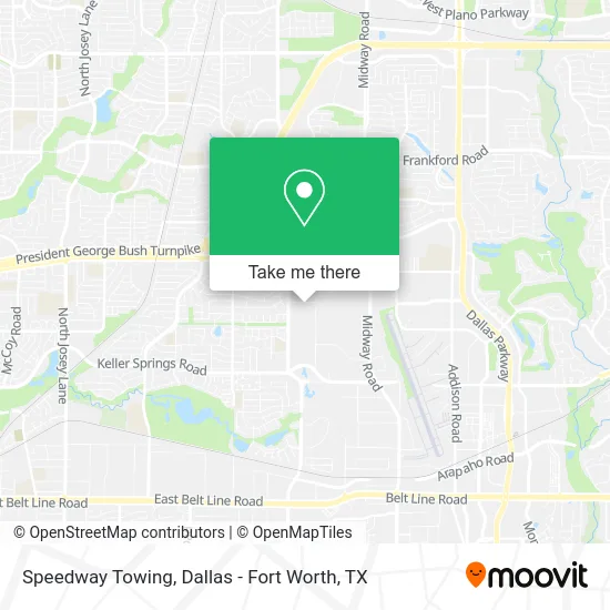 Speedway Towing map