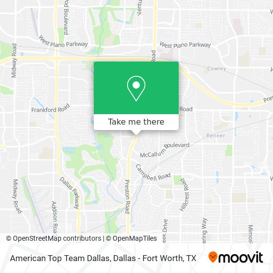 American Top Team Dallas map